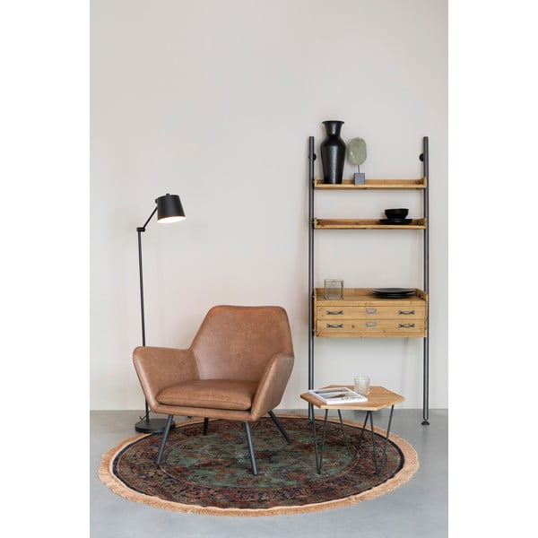 Melna stāvlampa ar metāla abažūru (augstums 135 cm) Hajo – White Label-image-3