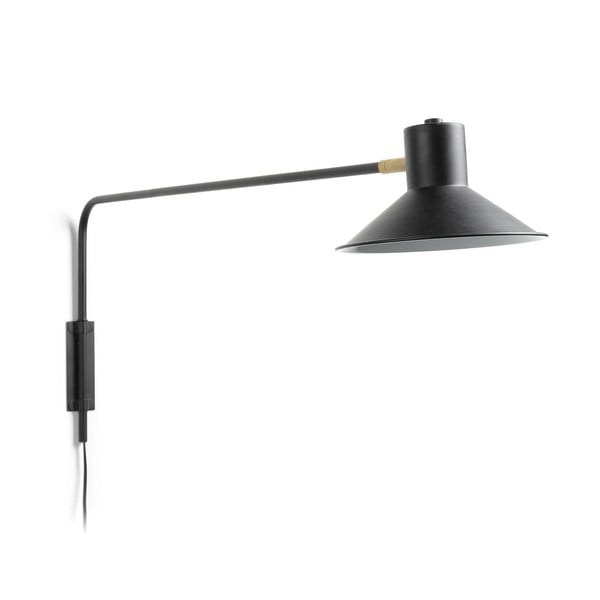 Melna sienas lampa ø 20 cm Aria – Kave Home