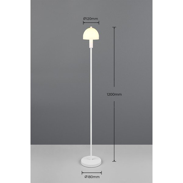 Balta stāvlampa ar stikla abažūru (augstums 120 cm) Glenn – Reality-image-3