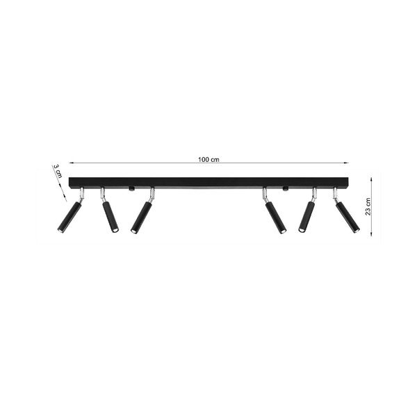 Melna griestu lampa Sollux Tiden Sei-image-2