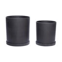 2 melnu melnu podiņu komplekts Hübsch Hureno Picco