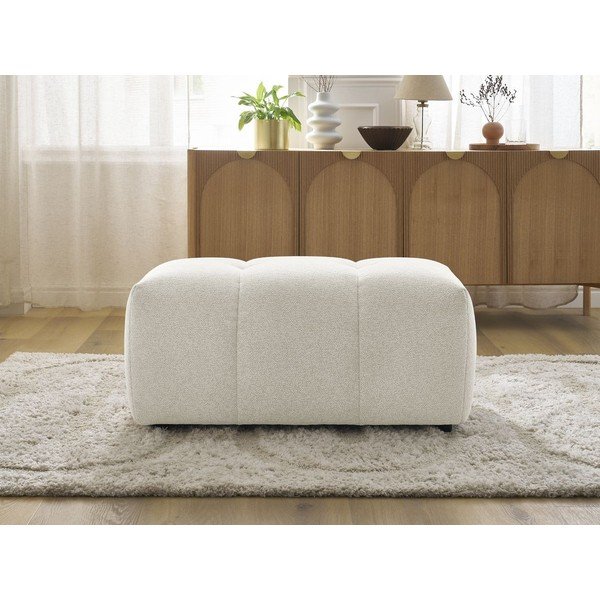 Balts kāju soliņš no šenila auduma Roxelane – Bobochic Paris-image-4