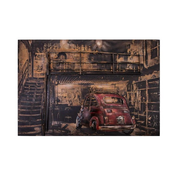 Metāla izkārtne Antic Line Garage Voiture Rouge, 120 x 80 cm