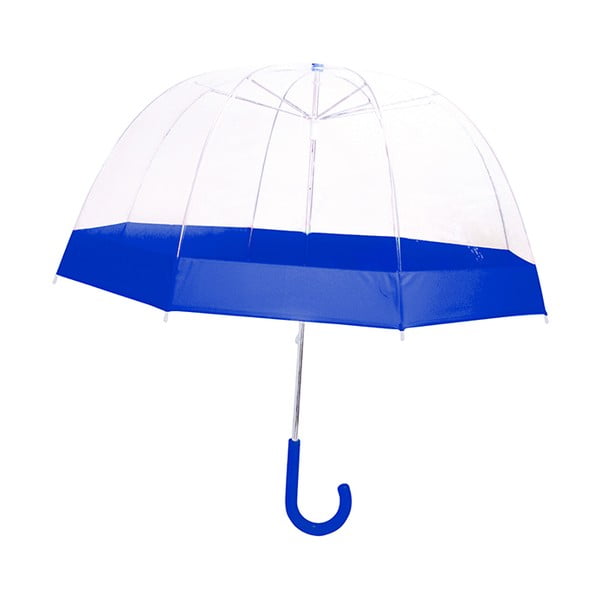 Bērnu caurspīdīgs plikais lietussargs ar zilām detaļām Birdcage, ⌀ 58 cm