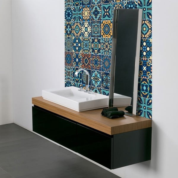 9 dekoratīvo sienas uzlīmju komplekts Ambiance Dizier, 15 x 15 cm-image-2