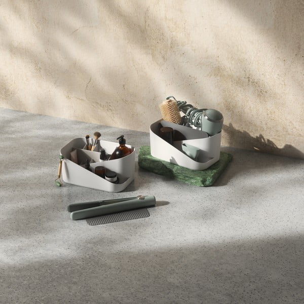 Balts plastmasas kosmētikas vannas istabas organizators Glam – Umbra-image-4