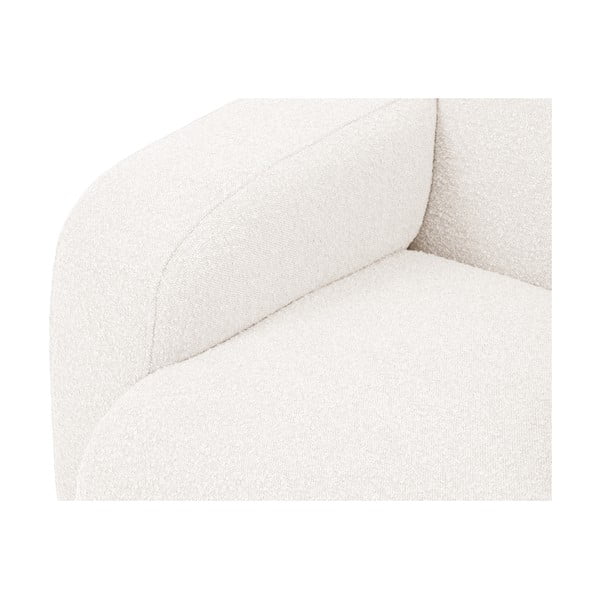 Balts stūra dīvāns no buklē auduma (ar labo stūri) Molino – Micadoni Home-image-1