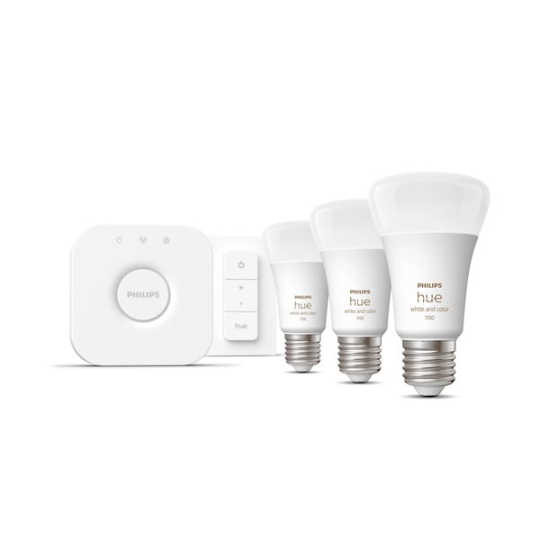 Starta komplekts (5 gab.) ar E27 spuldžu ietveri, 11 W White and color ambiance – Philips Hue