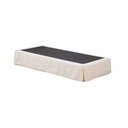 Balta polsterēta vienvietīga gulta bez galvgaļa 90x200 cm Jaira – Kave Home