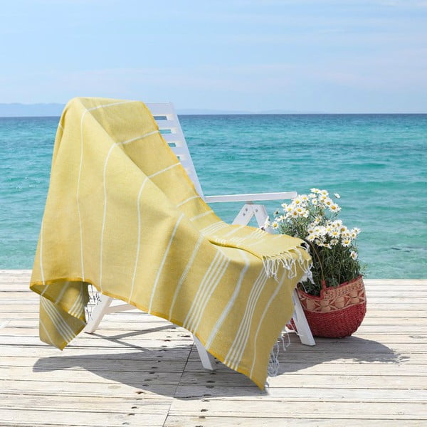 Dzeltens hamama dvielis Kate Louise Classic, 180 x 100 cm-image-1