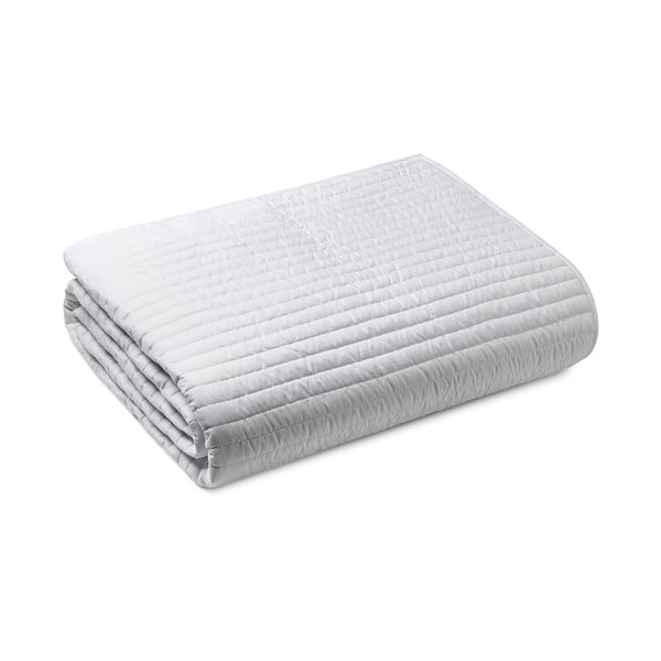 Balts stepēts gultas pārklājs divvietīgai gultai 220x230 cm – Bianca