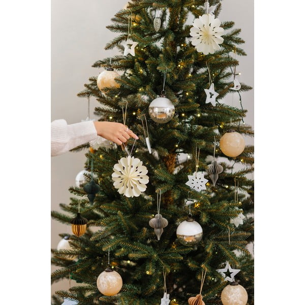 Papīra ar rokām izgatavots Ziemassvētku eglītes rotājums ø 10 cm Honeycomb Snowflake – Sass & Belle-image-2