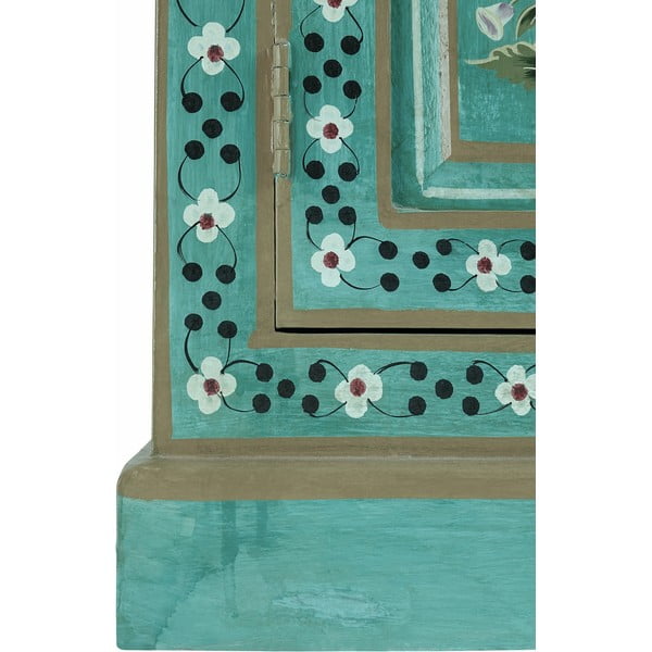 Zaļš mango masīvkoka skapītis 87x152x38 cm Prem – Støraa-image-4