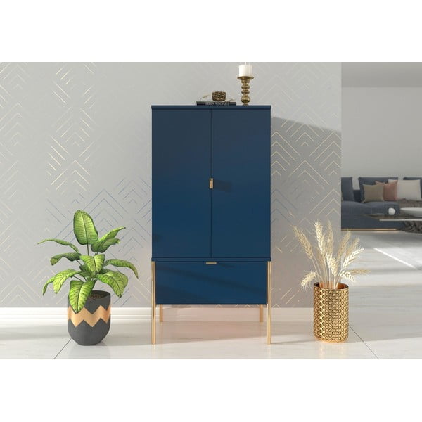 Tumši zila kumode Skandica Polka Combi-image-3