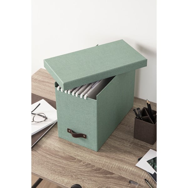 Zaļš kartona organizators dokumentiem Johan Canvas Paper Laminate – Bigso-image-3