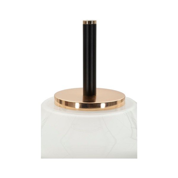 Balta/melna stāvlampa ar stikla abažūru (augstums 168 cm) Vintage – Mauro Ferretti-image-4