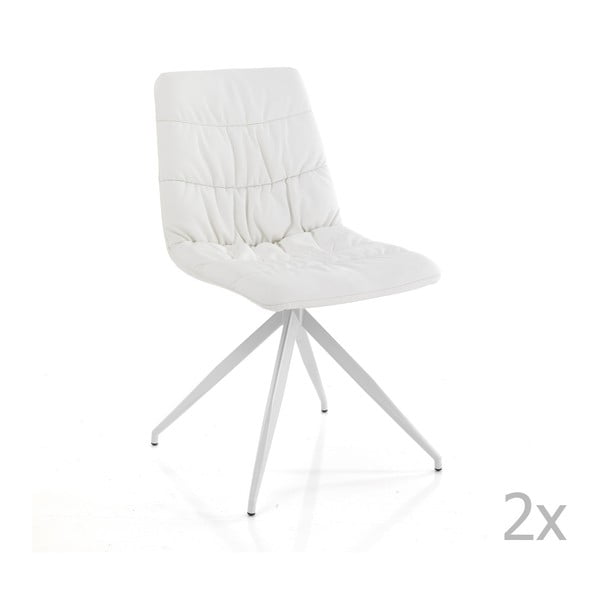 2 baltu Tomasucci Chiara balto ēdamistabas krēslu komplekts