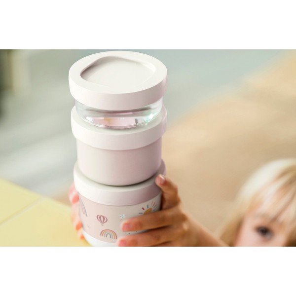 Bēšas plastmasas bērnu pusdienu kārbas (3 gab.) Sunshine & Rainbow – Mepal-image-1