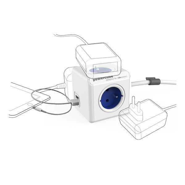 Kontaktligzda 13 cm PowerCube Extended USB – Cubenest-image-2