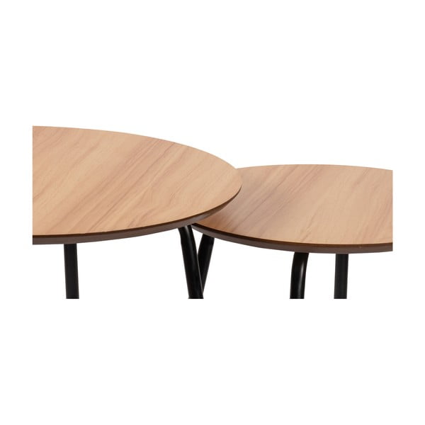 Dabīga toņa apaļi žurnālgaldiņi (2 gab.) ø 55 cm Luke – Bonami Essentials-image-3