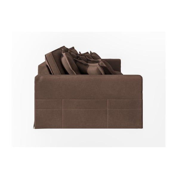 Tumši brūns dīvāns 236 cm Nora – Ropez-image-4