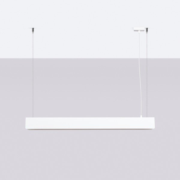 Balta metāla LED piekaramā lampa Nebula – Sollux-image-2