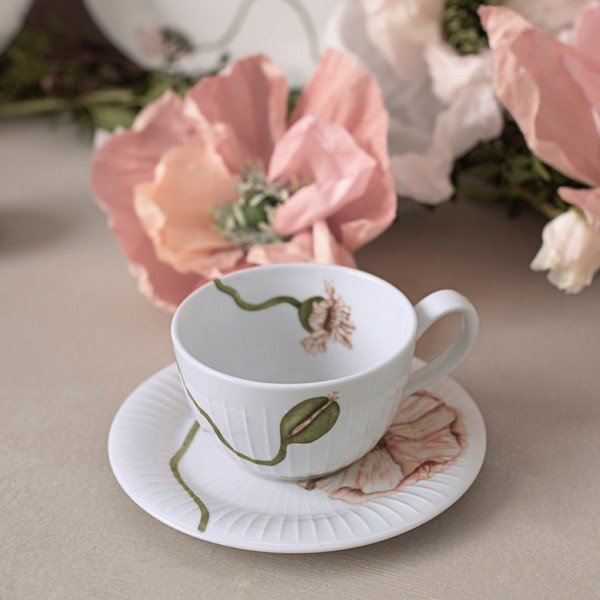 Balta porcelāna tasīte 380 ml Hammershøi Poppy – Kähler Design-image-2