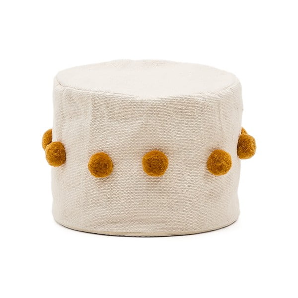 Sinepju dzeltens/bēšs pufs Manua – Kave Home