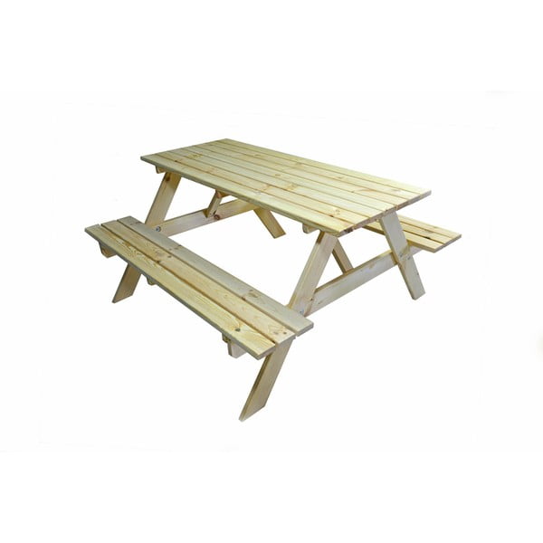 Dārza ēdamistabas komplekts no priedes koka 4 personām Piknik – Rojaplast-image-3