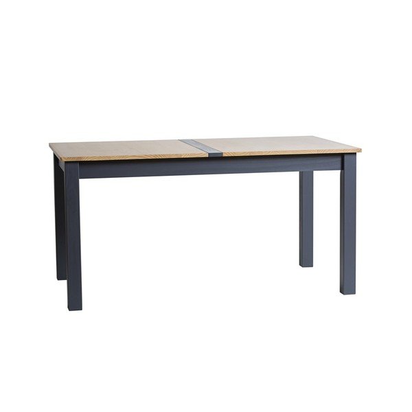 Antracīta pelēks izvelkamais pusdienu galds no priedes masīvkoka Marckeric Jade, 150 x 85 cm-image-1