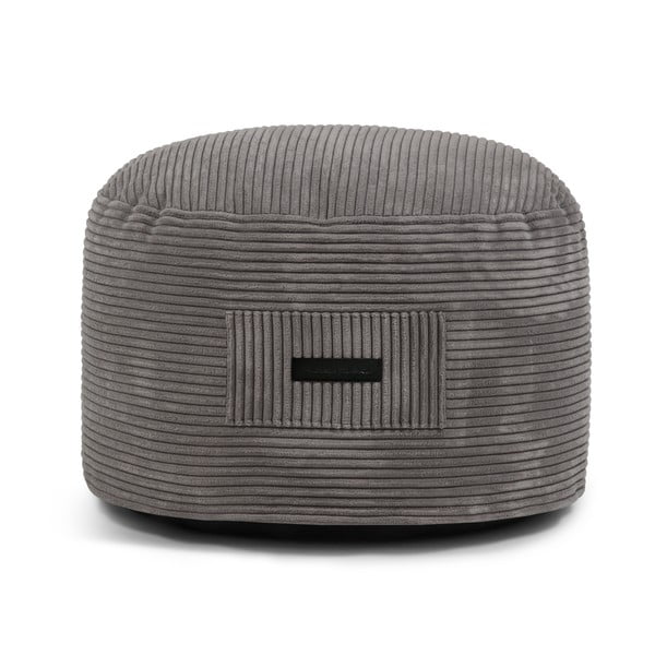Tumši pelēks velveta pufs Om 60 – SLOWDOWN