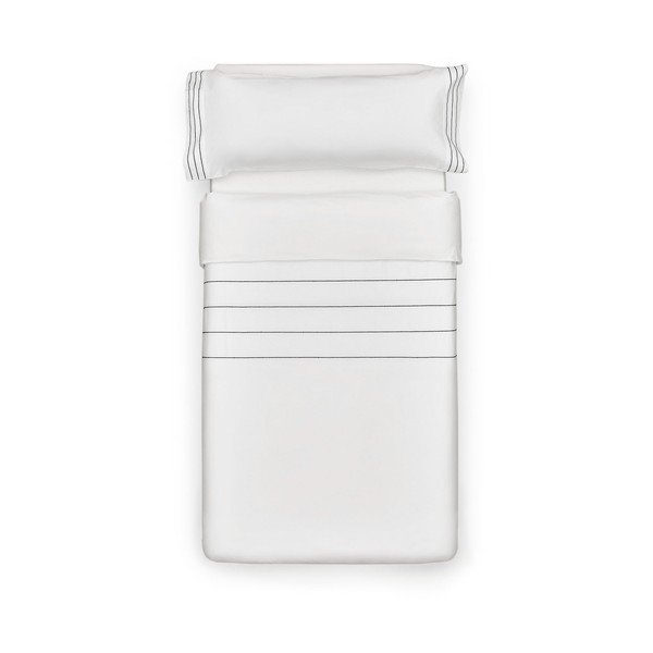 Balta vienguļamā gultas veļa no kokvilnas perkala 150x220 cm Cintia – Kave Home