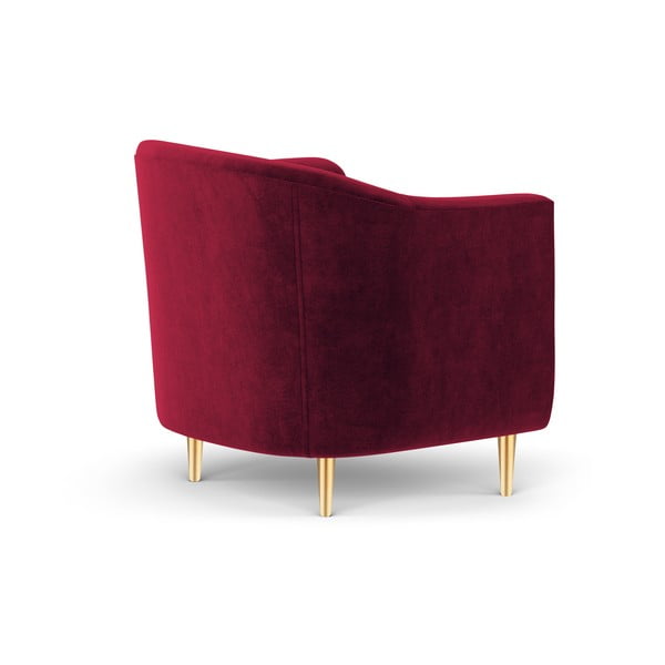 Sarkans samta atpūtas krēsls Kooko Home Corde-image-3