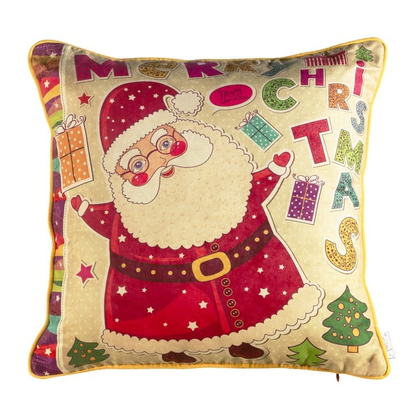 Ziemassvētku spilvendrāna Mike & Co. NEW YORK Comfort Happy Santa, 43 x 43 cm