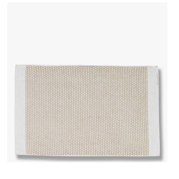 Balts/bēšs tekstila vannas istabas paklājiņš 50x80 cm Grid – Mette Ditmer Denmark