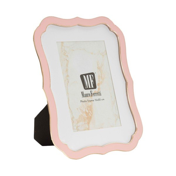 Gaiši rozā metāla/stikla stāvošs foto rāmis 17x22 cm Margot – Mauro Ferretti