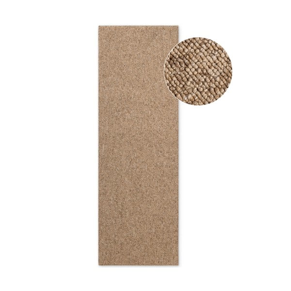 Gaiši brūns mazgājams celiņa paklājs 80x240 cm Rocco Caramel – Elle Decoration