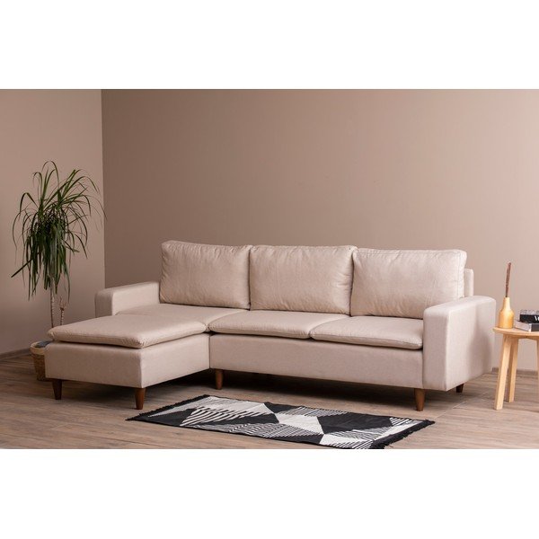 Bēšs stūra dīvāns (ar kreiso stūri) Lungo – Balcab Home-image-2
