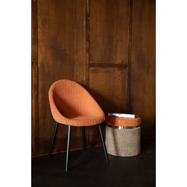 Oranžs polsterēts ēdamistabas krēsls Fenna – Dutchbone-image-1
