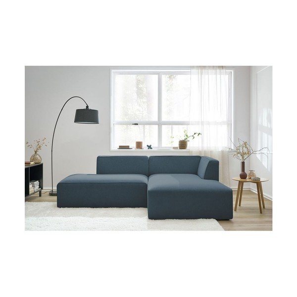 Tumši zils modulārais stūra dīvāns (ar labo stūri/L veida) Megeve – Bobochic Paris-image-1