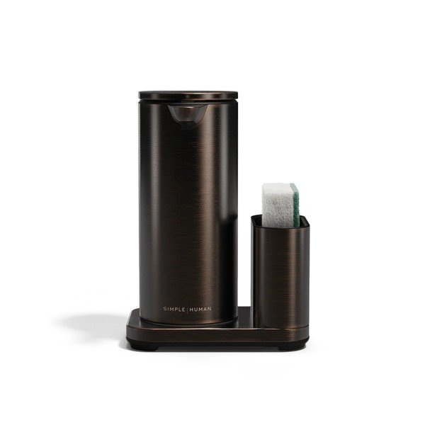 Bronzas krāsas metāla automātisks mazgāšanas līdzekļu turētājs – simplehuman-image-4