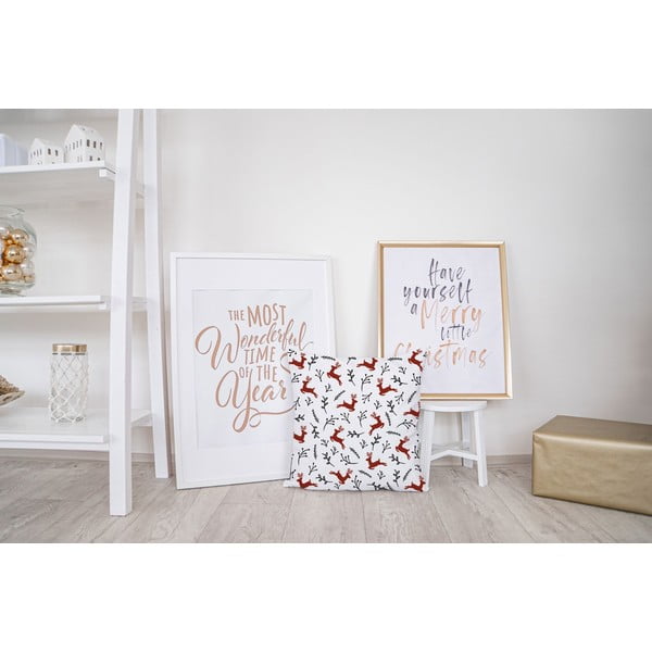 Kokvilnas Ziemassvētku spilvens Butter Kings Deer, 45 x 45 cm-image-1