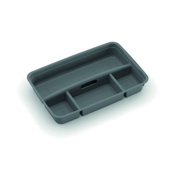 Pelēks plastmasas uzglabāšanas kastes sadalītājs 54,5x36x8,5 cm K Latch Box – KIS