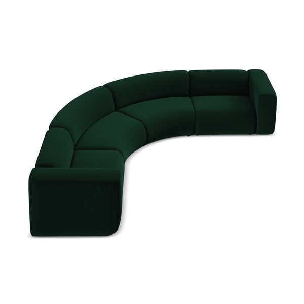 Tumši zaļš samta stūra dīvāns Ekahi – Makamii-image-3