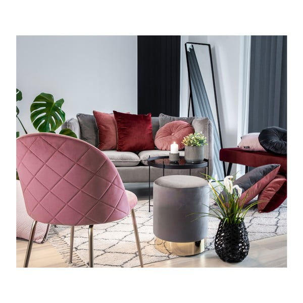 Pelēks pufs House Nordic Gamby, ø 34 cm-image-2