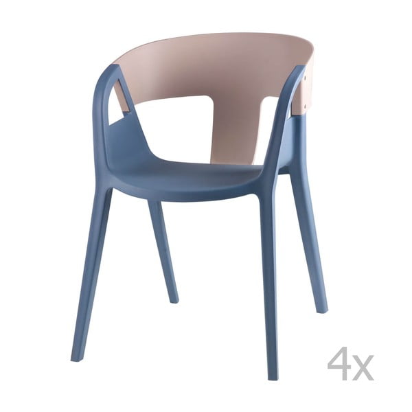 4 zilganpelēku ēdamistabas krēslu komplekts sømcasa Willa