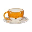 Oranža dolomīta krūze ar apakštasīti Sass & Belle Finley Fox, 210 ml
