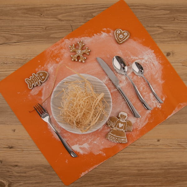 Sudraba krāsas nerūsējošā tērauda galda piederumi (24 gab.) Shape – Orion-image-3