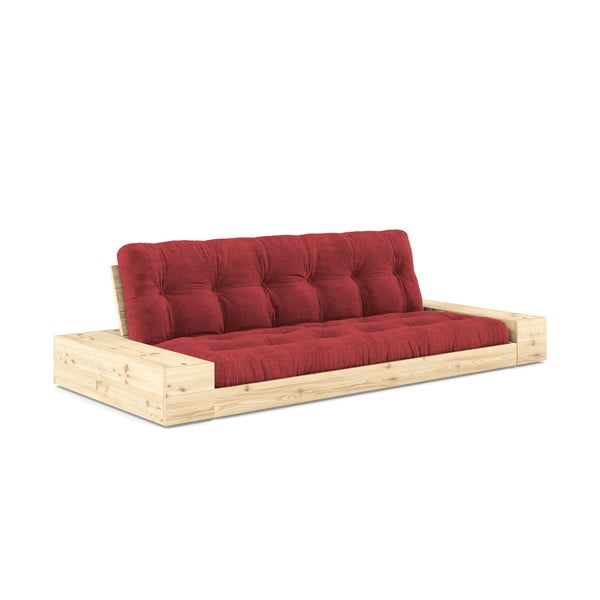 Sarkans velveta izvelkamais dīvāns 244 cm Base – Karup Design