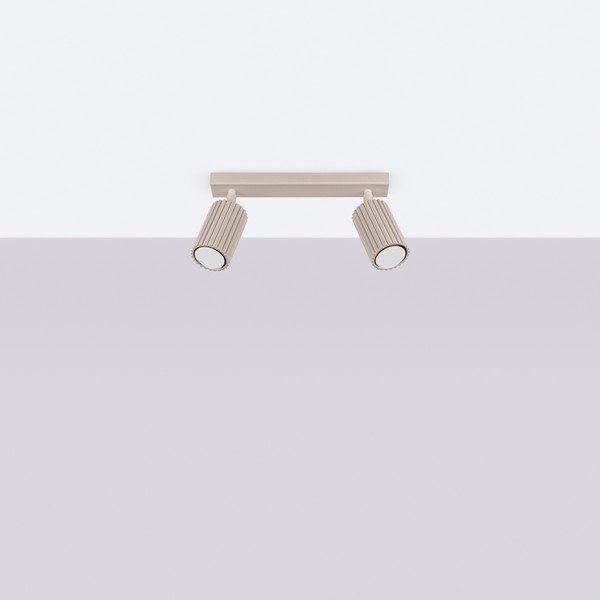 Pelēkbrūna metāla prožektora tipa lampa 6,5x30 cm Gleam – Sollux-image-2